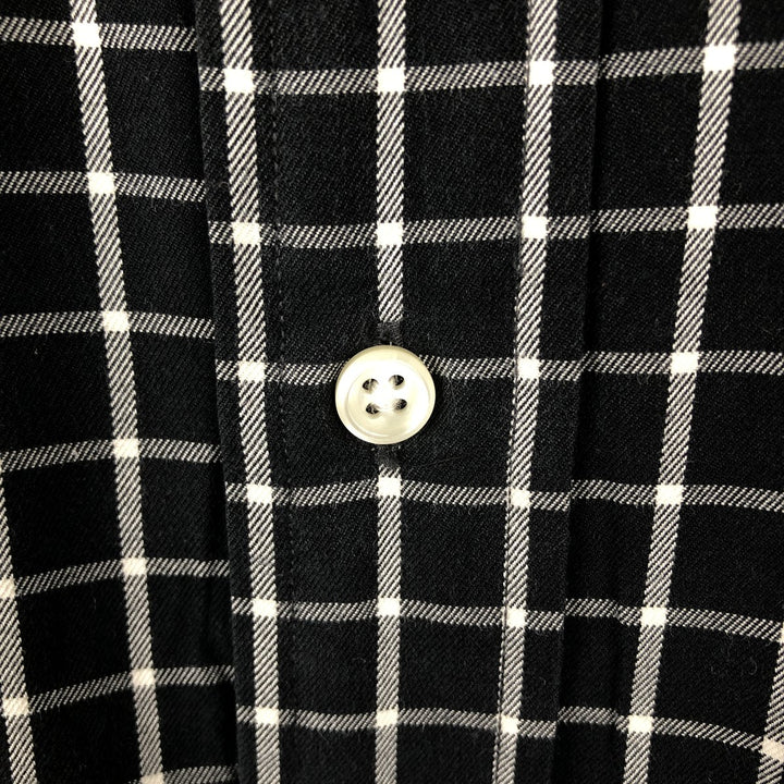 Ralph Lauren BLAKE long sleeve button down check shirt, men's XL size cotton black type Vintage Second Hand