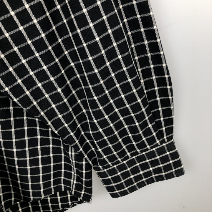 Ralph Lauren BLAKE long sleeve button down check shirt, men's XL size cotton black type Vintage Second Hand