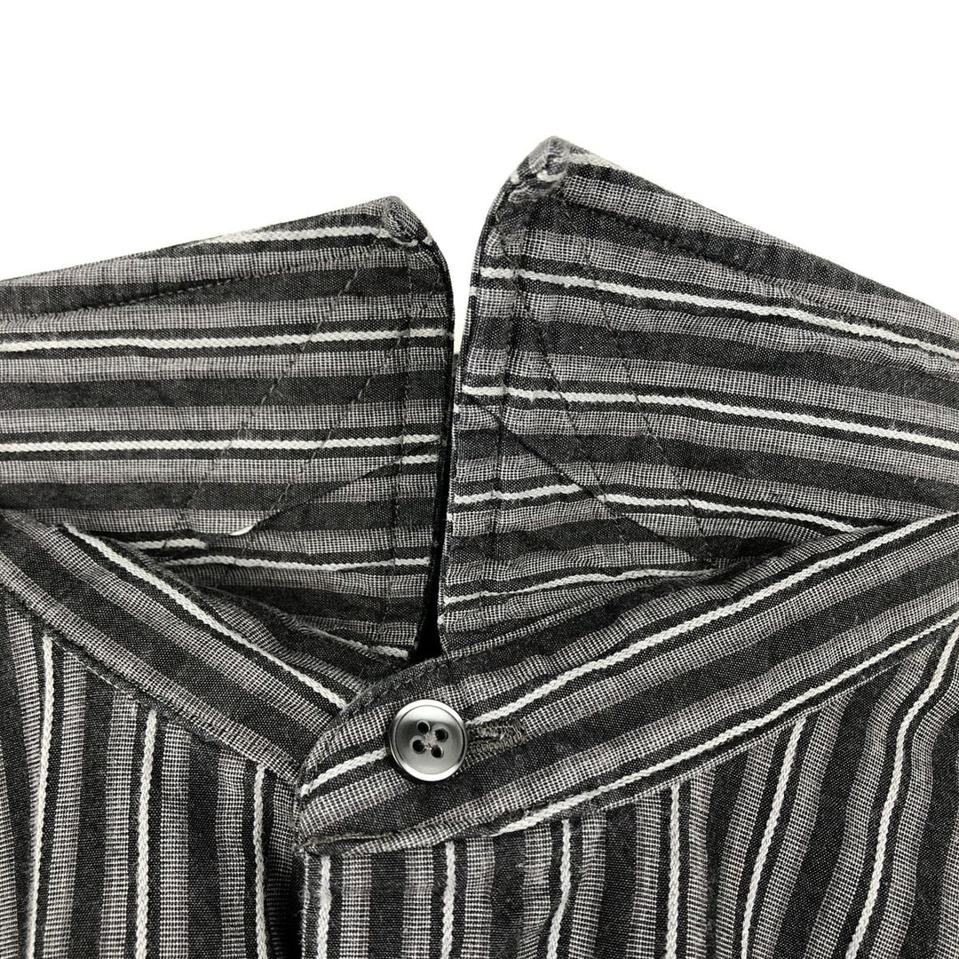 90s-00'S Calvin Klein Multi-stripe Long-Sleeve Cotton Stripe Shirt, Men's Size L (approx.) cotton gray type Vintage Second Hand