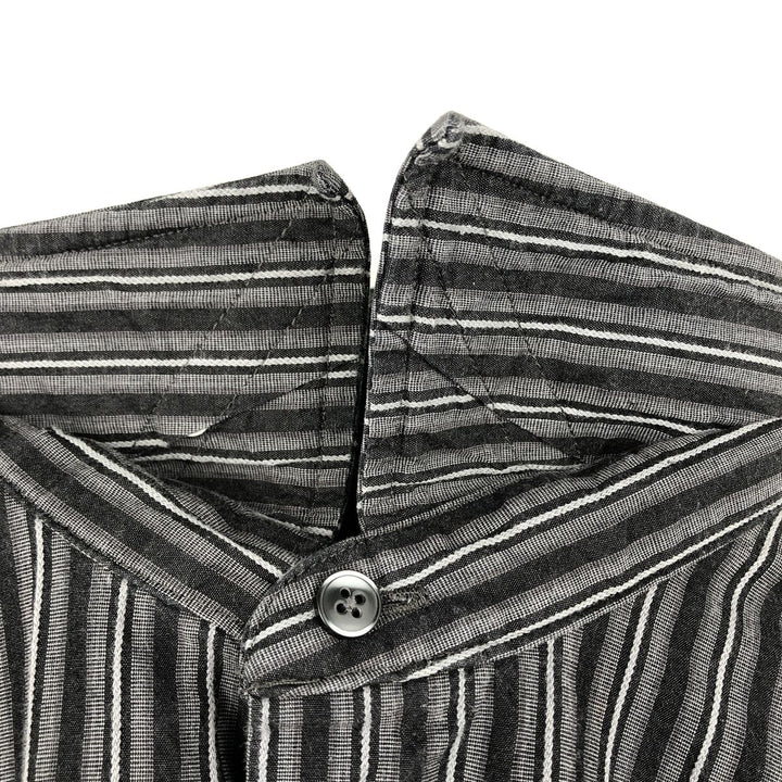 90s-00'S Calvin Klein Multi-stripe Long-Sleeve Cotton Stripe Shirt, Men's Size L (approx.) cotton gray type Vintage Second Hand
