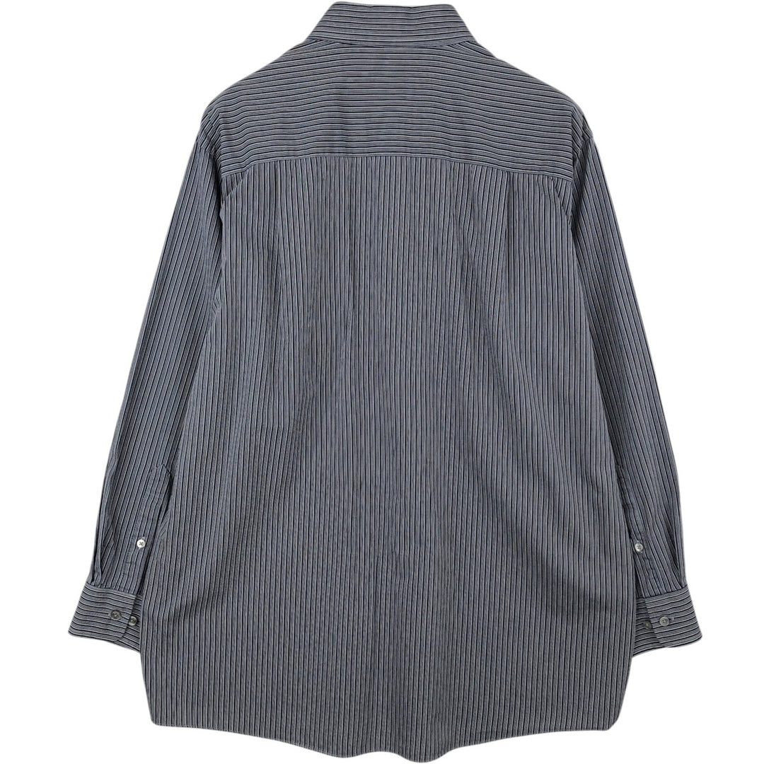Vintage 90s-00'S Calvin Klein multi-stripe long-sleeved cotton striped shirt, men's size L cotton gray type Vintage Second Hand