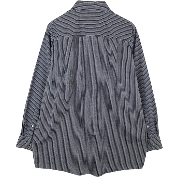Vintage 90s-00'S Calvin Klein multi-stripe long-sleeved cotton striped shirt, men's size L cotton gray type Vintage Second Hand