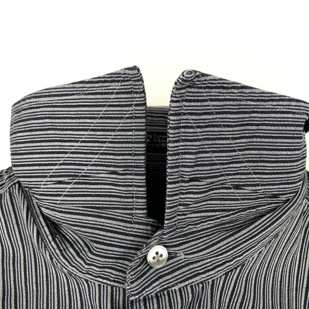 Vintage 90s-00'S Calvin Klein multi-stripe long-sleeved cotton striped shirt, men's size L cotton gray type Vintage Second Hand