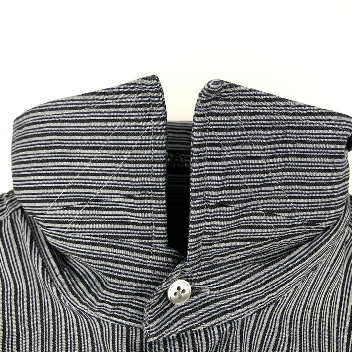 Vintage 90s-00'S Calvin Klein multi-stripe long-sleeved cotton striped shirt, men's size L cotton gray type Vintage Second Hand