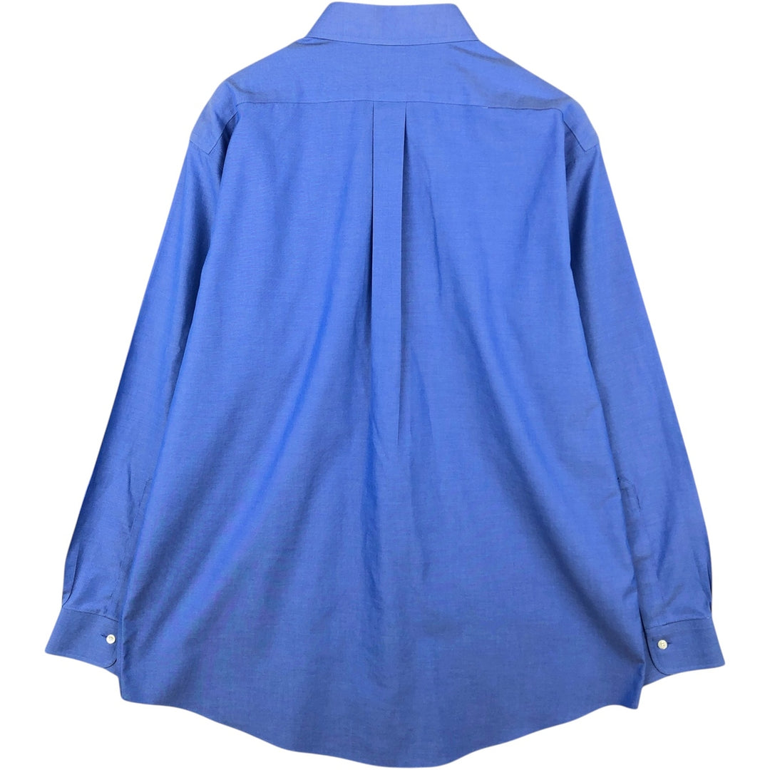 Brooks Brothers Est.1818 MADISON Long-Sleeve Cotton Shirt, Men's Size XL (approx.) Supima Cotton blue type Vintage Second Hand