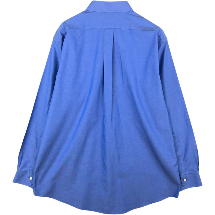Brooks Brothers Est.1818 MADISON Long-Sleeve Cotton Shirt, Men's Size XL (approx.) Supima Cotton blue type Vintage Second Hand
