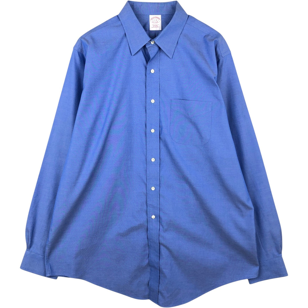Brooks Brothers Est.1818 Long Sleeve Cotton Shirt, Men's XL cotton blue type Vintage Second Hand
