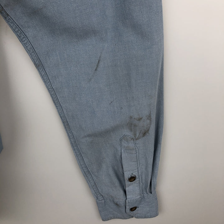 Carhartt Relaxed Fit Button-Down Long-Sleeve Chambray Shirt, Men's Size XL (approx.) cotton blue type Vintage Second Hand