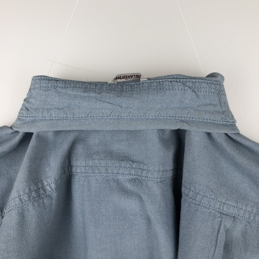 Carhartt Relaxed Fit Button-Down Long-Sleeve Chambray Shirt, Men's Size XL (approx.) cotton blue type Vintage Second Hand