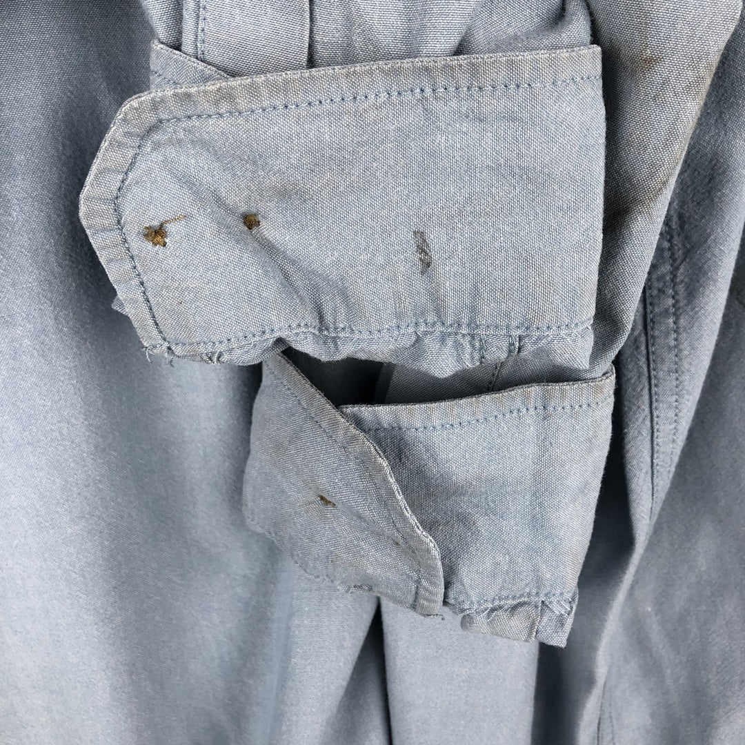 Carhartt Relaxed Fit Button-Down Long-Sleeve Chambray Shirt, Men's Size XL (approx.) cotton blue type Vintage Second Hand