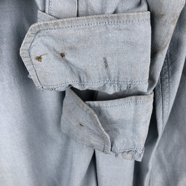 Carhartt Relaxed Fit Button-Down Long-Sleeve Chambray Shirt, Men's Size XL (approx.) cotton blue type Vintage Second Hand