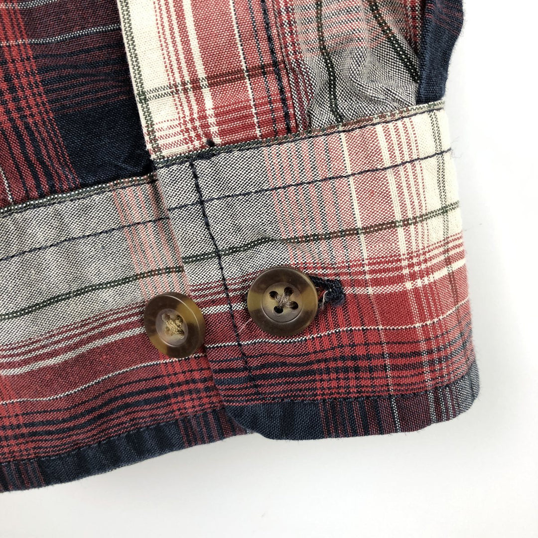 Carhartt Relaxed Fit Check Pattern Ombre Check Long Sleeve Button-Down Work Shirt, Men's Size M (approx.) cotton red type Vintage Second Hand