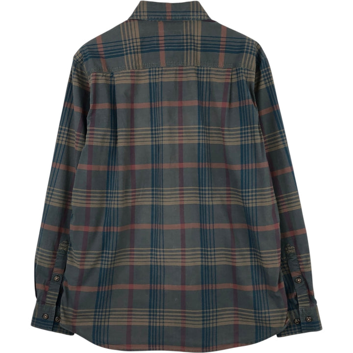 Carhartt RUGGED FLEX RELAXED FIT Check Pattern Long Sleeve Work Shirt (Men's Size M) cotton Charcoal Vintage Second Hand