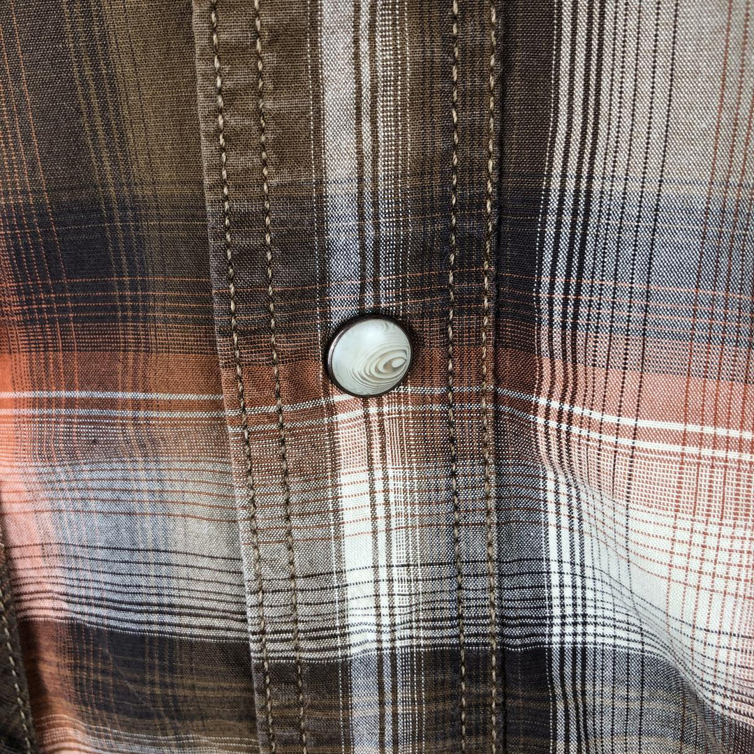Carhartt Relaxed Fit Check Pattern Long Sleeve Work Shirt, Men's Size L cotton brown type Vintage Second Hand