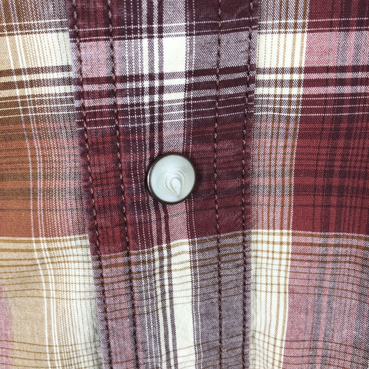 Carhartt Relaxed Fit Check Pattern Long Sleeve Work Shirt, Men's Size L cotton burgundy type Vintage Second Hand