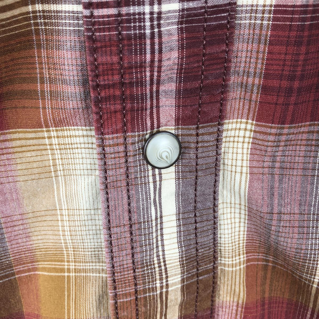Carhartt Relaxed Fit Check Pattern Long Sleeve Work Shirt, Men's Size L cotton burgundy type Vintage Second Hand