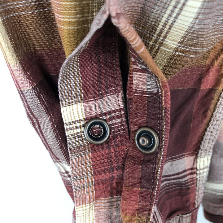 Carhartt Relaxed Fit Check Pattern Long Sleeve Work Shirt, Men's Size L cotton burgundy type Vintage Second Hand