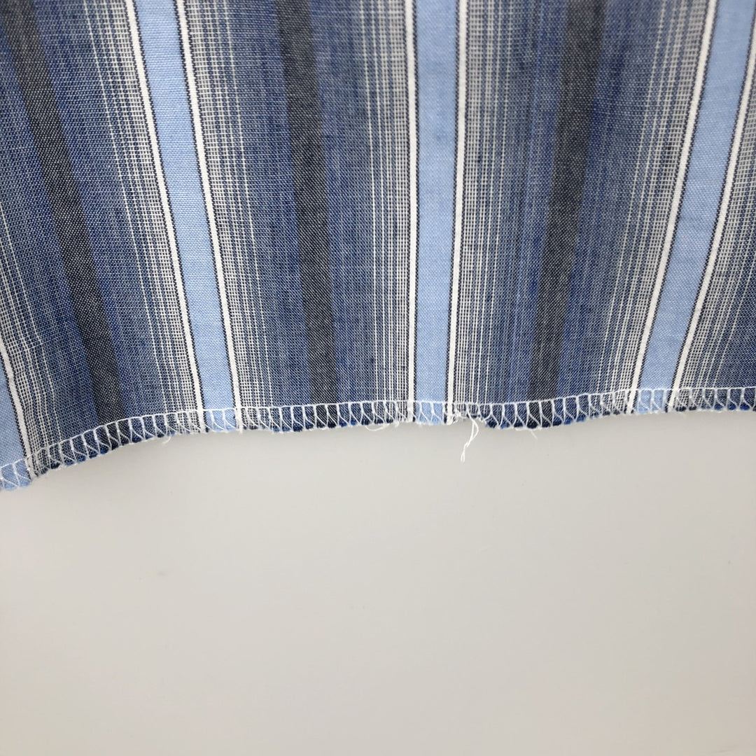 Wrangler Western Shirts, Stripe Pattern, Multi-stripe, Long Sleeve, Men's Size XL (approx.) unclear blue type Vintage Second Hand