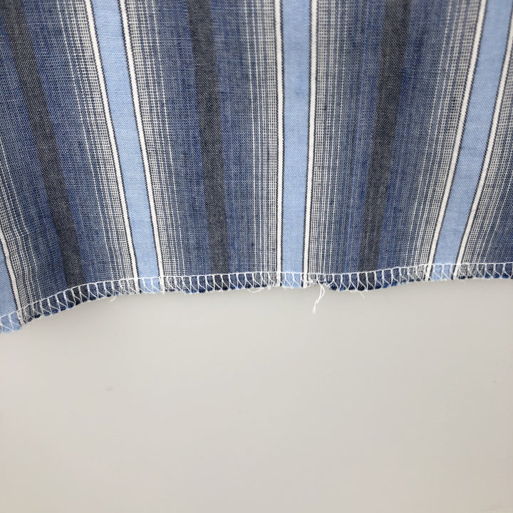 Wrangler Western Shirts, Stripe Pattern, Multi-stripe, Long Sleeve, Men's Size XL (approx.) unclear blue type Vintage Second Hand