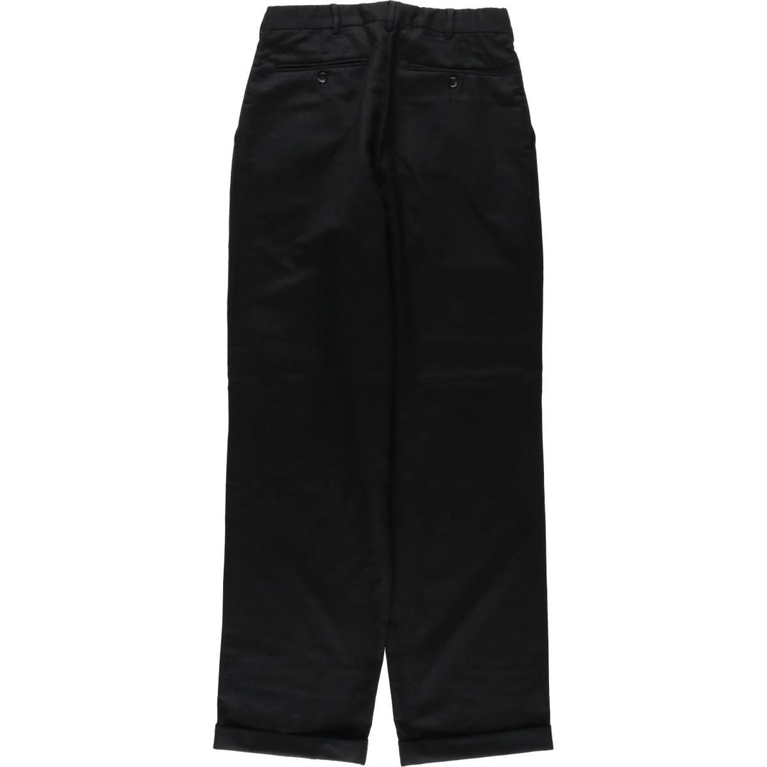 ~90'S SAVILE ROW Two-Pleat Wool Trousers, Men's W30 (approx.) Vintage wool black type Vintage Second Hand
