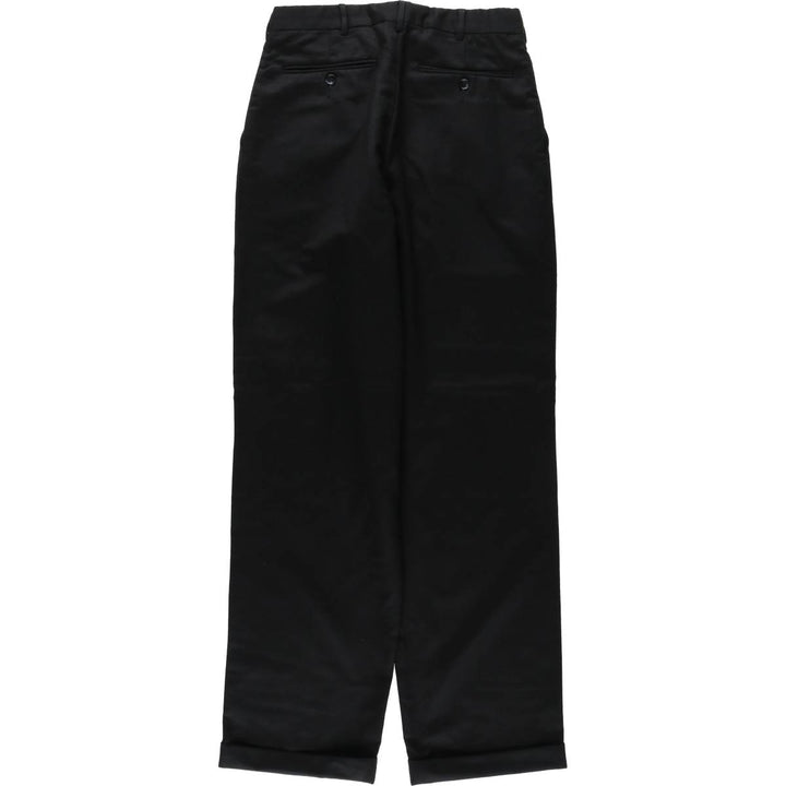 ~90'S SAVILE ROW Two-Pleat Wool Trousers, Men's W30 (approx.) Vintage wool black type Vintage Second Hand