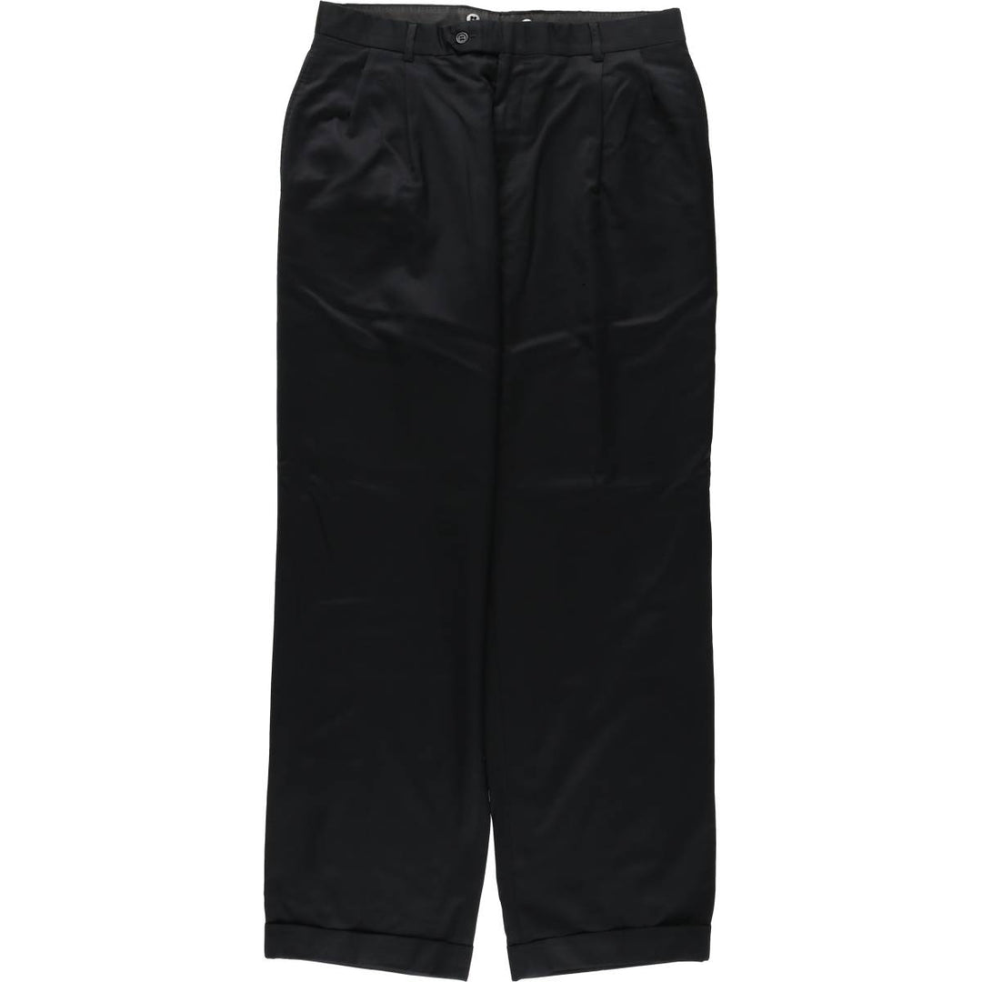 90'S Vintage Two-pleat Men's Slacks, Size W34 unclear black type Vintage Second Hand