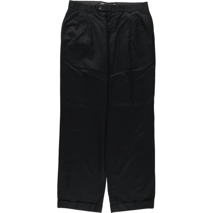 90'S Vintage Two-pleat Men's Slacks, Size W34 unclear black type Vintage Second Hand