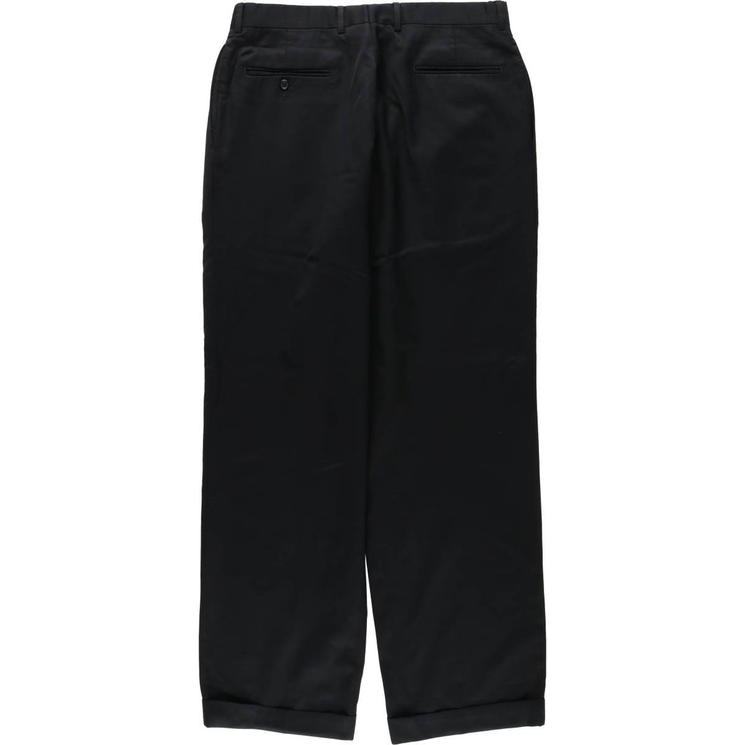 90'S Vintage Two-pleat Men's Slacks, Size W34 unclear black type Vintage Second Hand