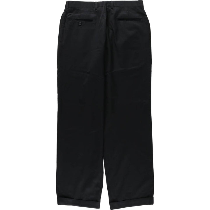 90'S Vintage Two-pleat Men's Slacks, Size W34 unclear black type Vintage Second Hand