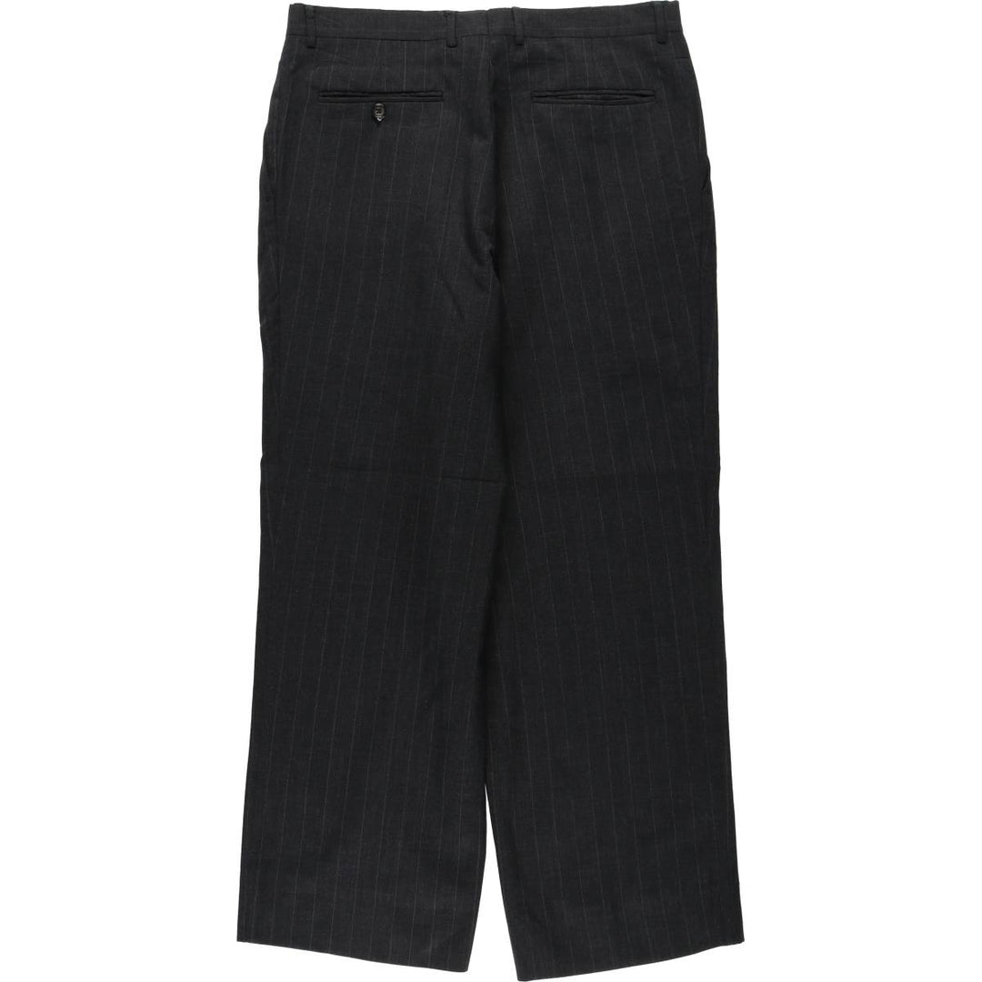 Vintage striped pattern two-pleat men's slacks, size W33 unclear Charcoal Vintage Second Hand