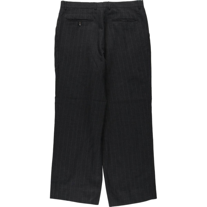 Vintage striped pattern two-pleat men's slacks, size W33 unclear Charcoal Vintage Second Hand