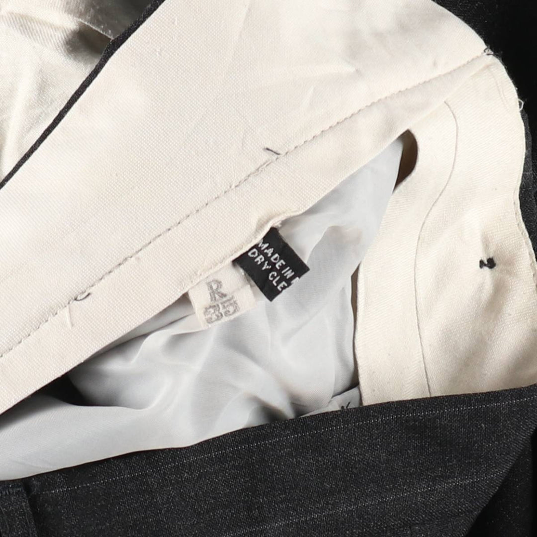 Vintage striped pattern two-pleat men's slacks, size W33 unclear Charcoal Vintage Second Hand