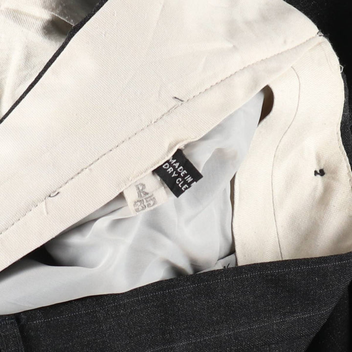 Vintage striped pattern two-pleat men's slacks, size W33 unclear Charcoal Vintage Second Hand