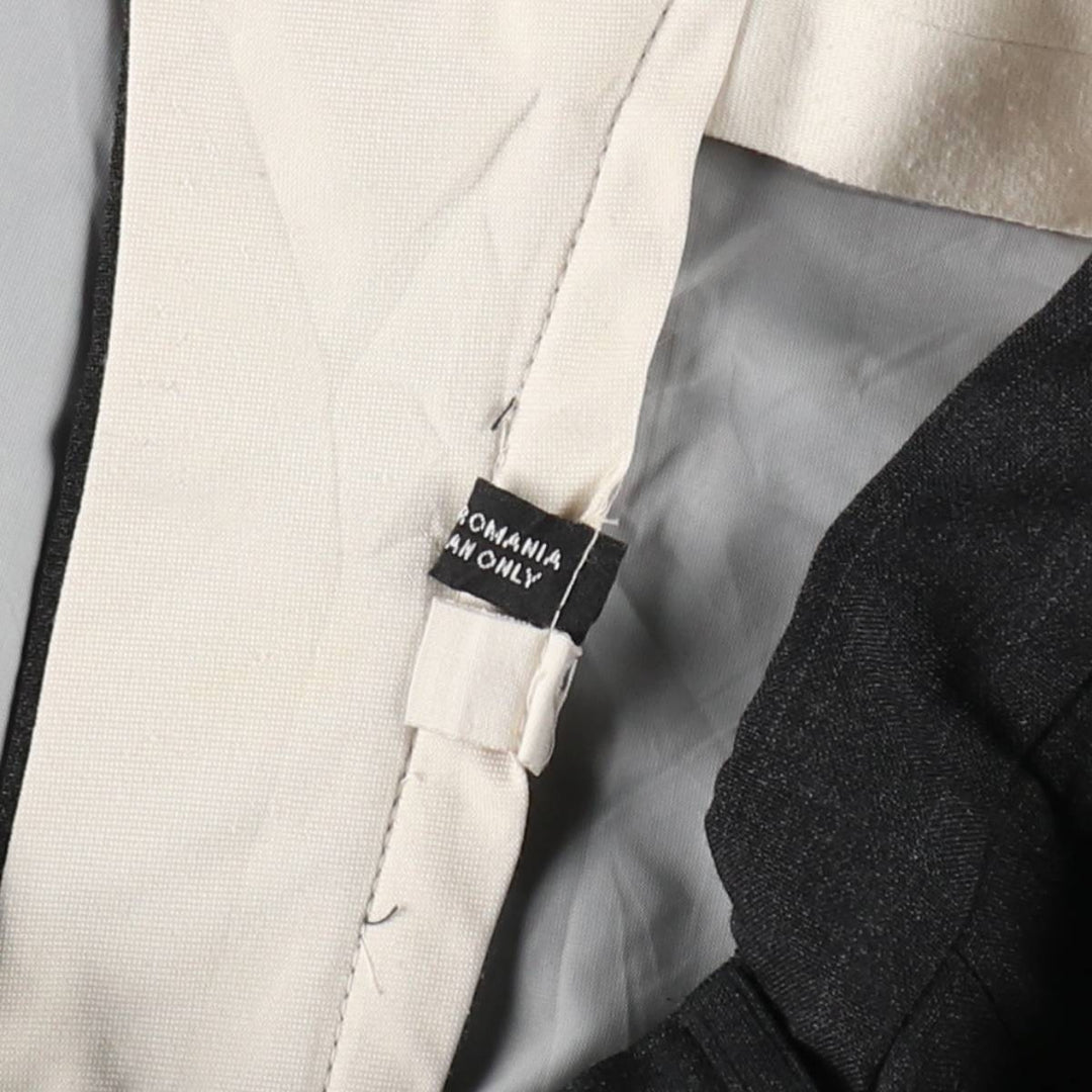Vintage striped pattern two-pleat men's slacks, size W33 unclear Charcoal Vintage Second Hand