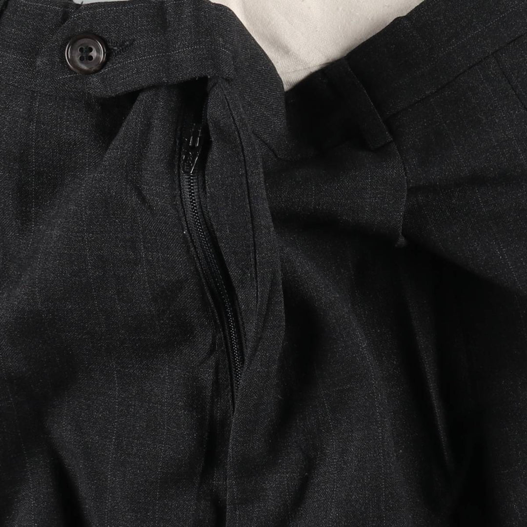Vintage striped pattern two-pleat men's slacks, size W33 unclear Charcoal Vintage Second Hand