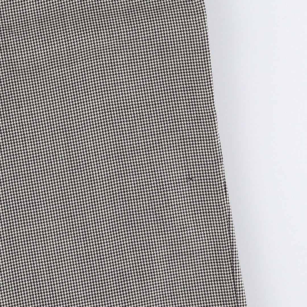 1980'S Nordstrom Zanella Houndstooth Pattern Two-Pleat Slacks, Made in Italy, Men's Size W33 (approx.), Vintage unclear white type Vintage Second Hand