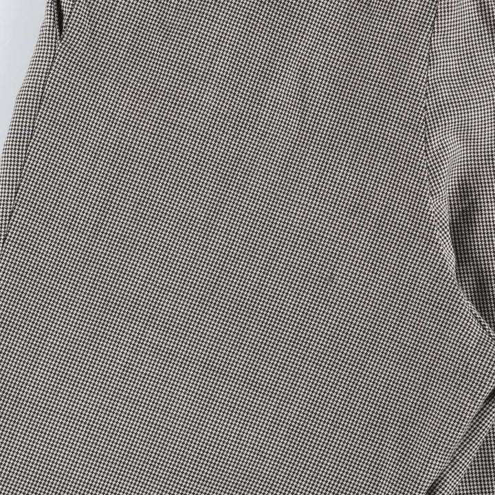 1980'S Nordstrom Zanella Houndstooth Pattern Two-Pleat Slacks, Made in Italy, Men's Size W33 (approx.), Vintage unclear white type Vintage Second Hand
