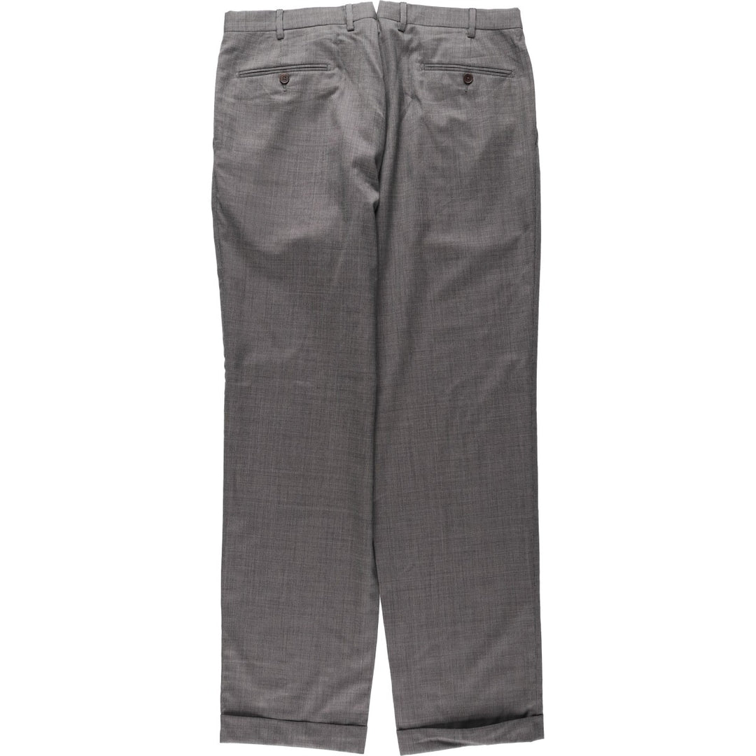 Two-pleat slacks pants for men, size W36 Viscose rayon gray type Vintage Second Hand