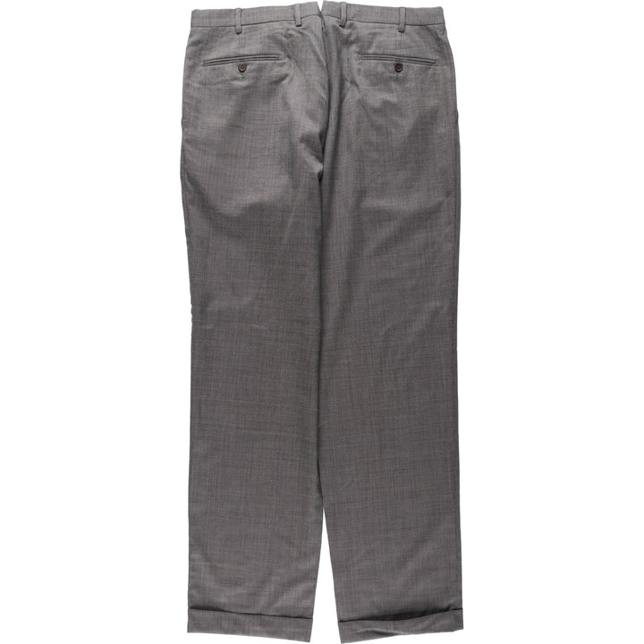 Two-pleat slacks pants for men, size W36 Viscose rayon gray type Vintage Second Hand