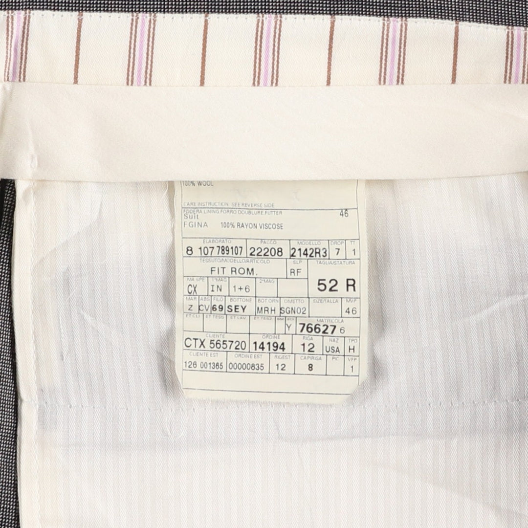 Two-pleat slacks pants for men, size W36 Viscose rayon gray type Vintage Second Hand