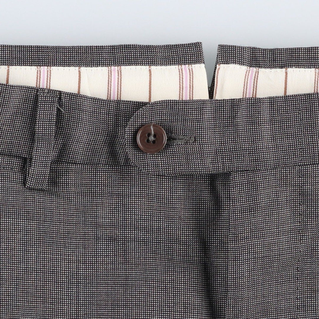 Two-pleat slacks pants for men, size W36 Viscose rayon gray type Vintage Second Hand