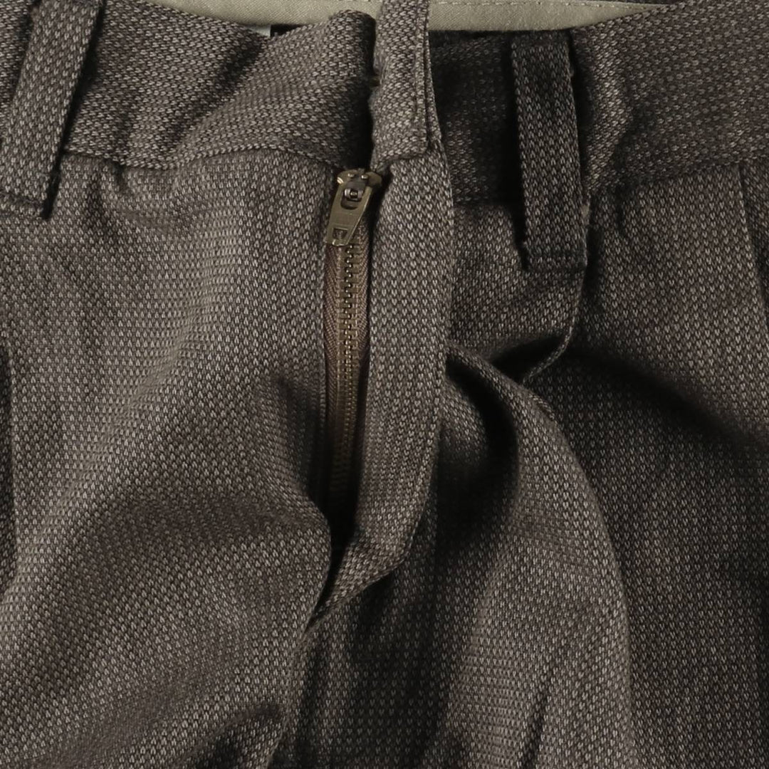 90'S Dockers Khakis all-over print two-pleat cotton slacks pants, men's size W33 equivalent, vintage. cotton Khaki type brown Vintage Second Hand