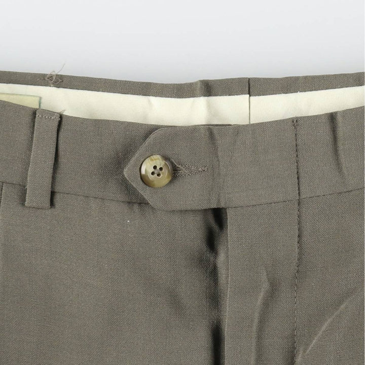 EVAN-PICONE Two-Pleat Slacks Pants, Men's Size W32 (approx.) polyester Khaki type brown Vintage Second Hand