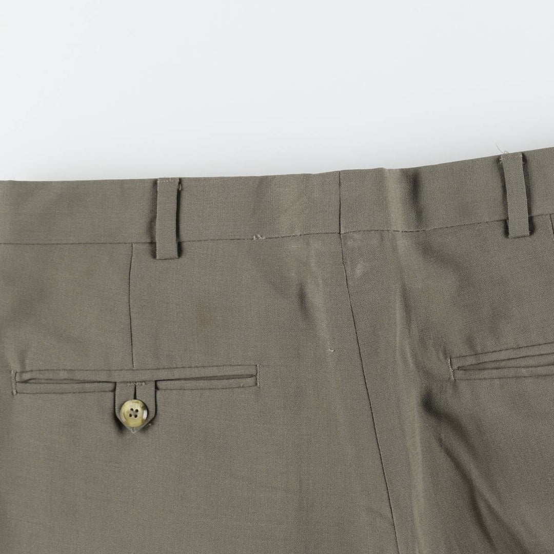 EVAN-PICONE Two-Pleat Slacks Pants, Men's Size W32 (approx.) polyester Khaki type brown Vintage Second Hand