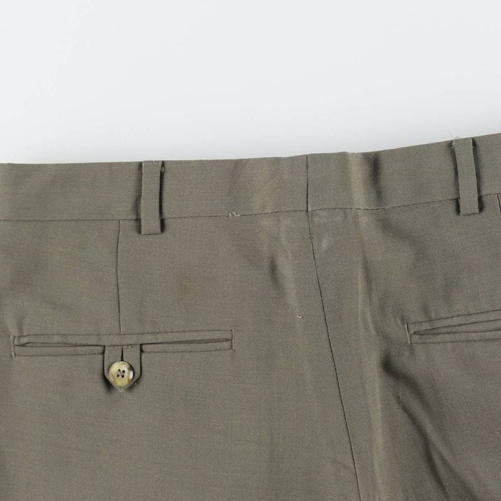 EVAN-PICONE Two-Pleat Slacks Pants, Men's Size W32 (approx.) polyester Khaki type brown Vintage Second Hand