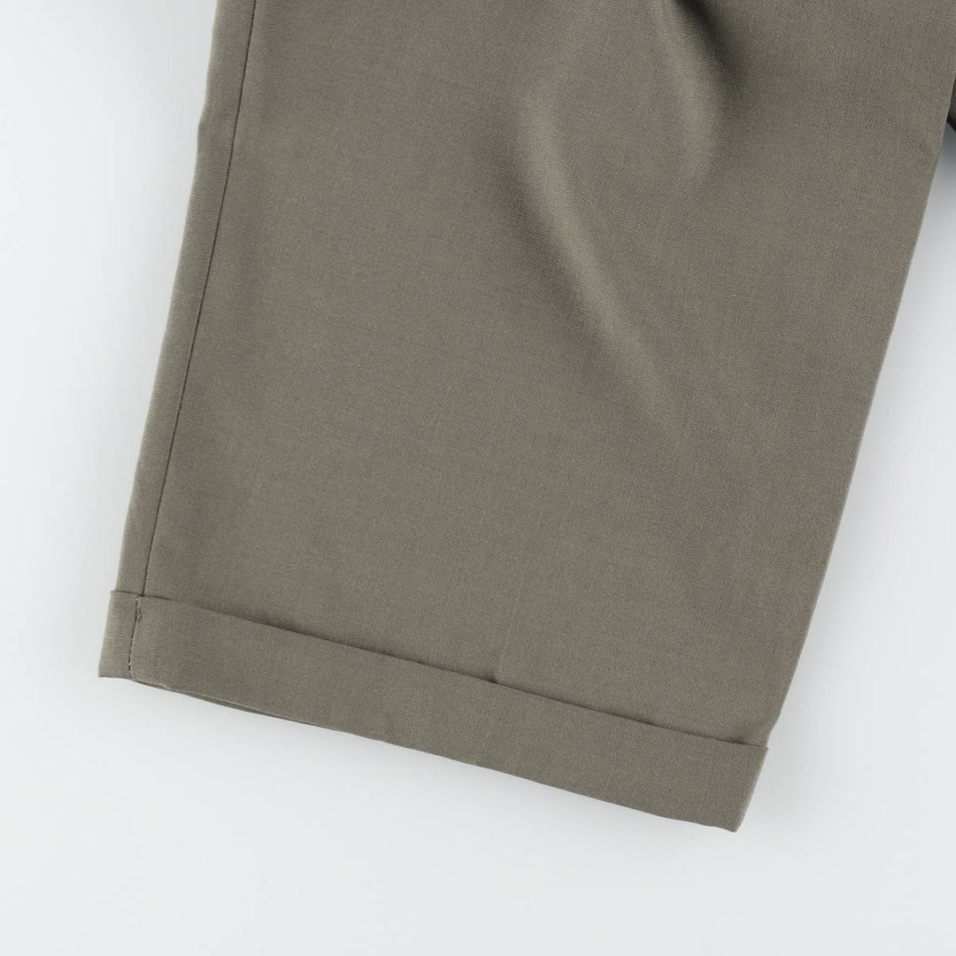 EVAN-PICONE Two-Pleat Slacks Pants, Men's Size W32 (approx.) polyester Khaki type brown Vintage Second Hand