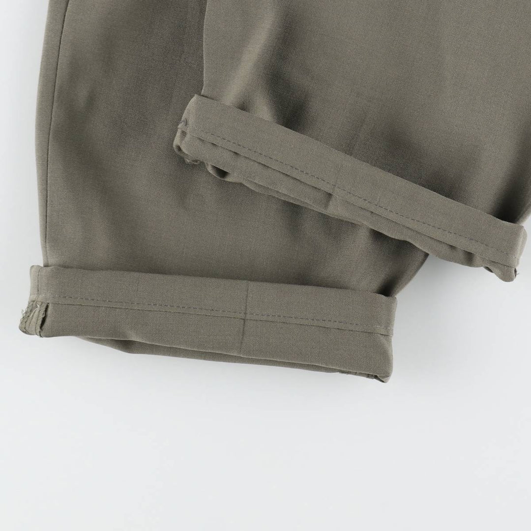 EVAN-PICONE Two-Pleat Slacks Pants, Men's Size W32 (approx.) polyester Khaki type brown Vintage Second Hand