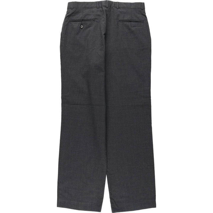 ~1990'S EVAN-PICONE Two-Pleat Wool Trousers, Made in USA, Men's W33 (approx.), Vintage wool Charcoal Vintage Second Hand