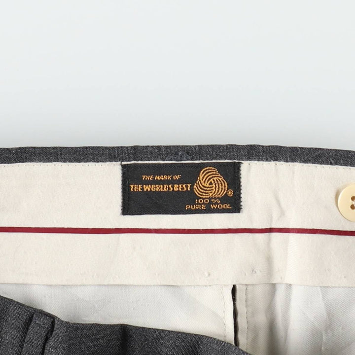 ~1990'S EVAN-PICONE Two-Pleat Wool Trousers, Made in USA, Men's W33 (approx.), Vintage wool Charcoal Vintage Second Hand