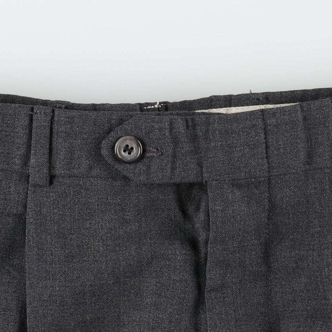 ~1990'S EVAN-PICONE Two-Pleat Wool Trousers, Made in USA, Men's W33 (approx.), Vintage wool Charcoal Vintage Second Hand